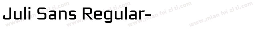 Juli Sans Regular字体转换